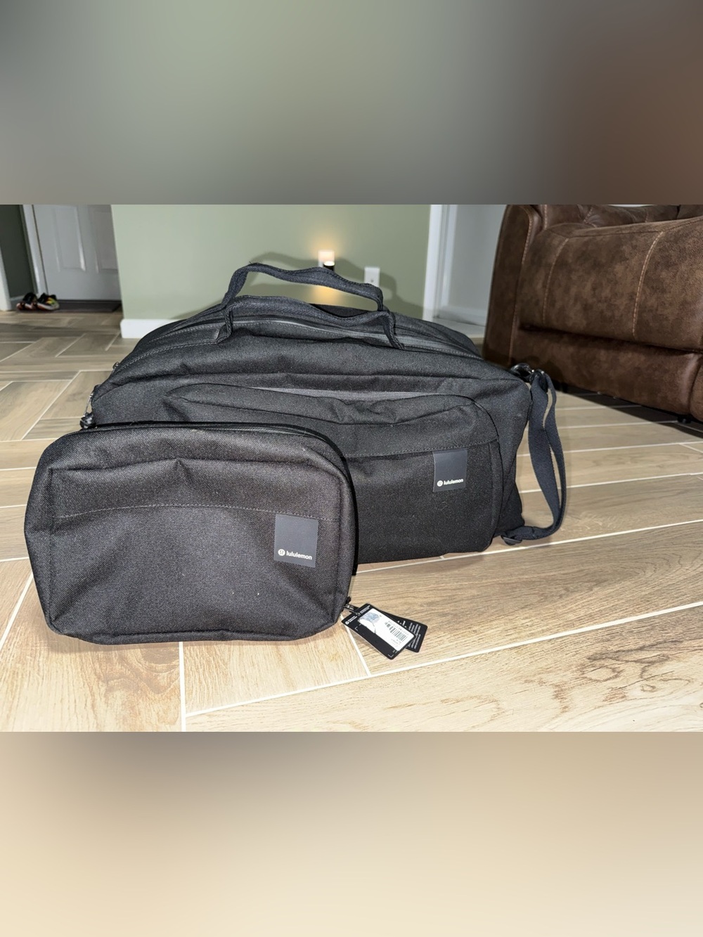 lululemon athletica Black Men’s Duffel with Matching Pouch